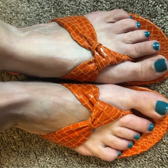 Chicos orange summer thong sandals - Picture 4 of 4